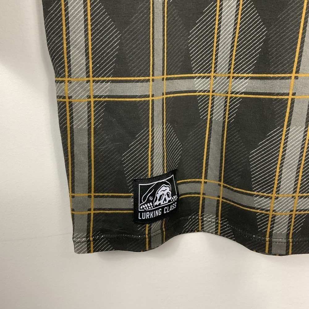 Lurking Class By Sketchy Tank Coffin Plaid Long Sleeve Mini Dress Black Size S - Picture 2 of 8
